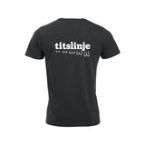 Titslinje T-skjorte – Sort – bak