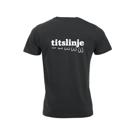 Titslinje T-skjorte – Sort – bak