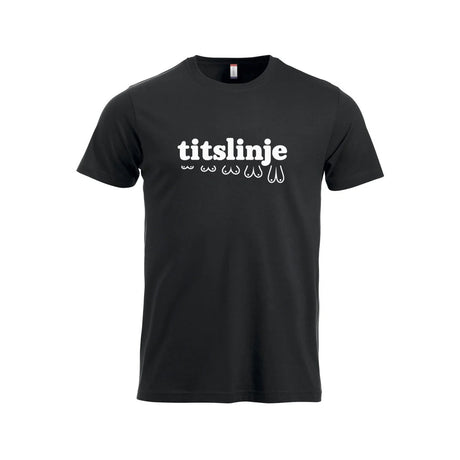 Titslinje T-skjorte – Sort – foran
