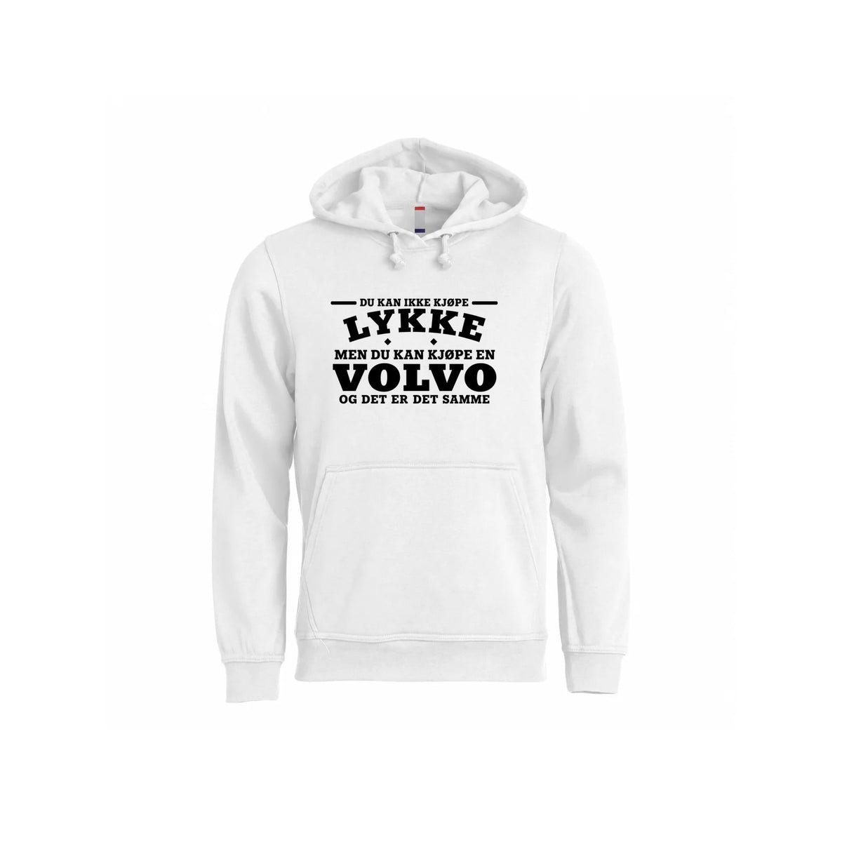 Volvo-lykke Hettegenser – Hvit – foran