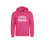 Volvo-lykke Hettegenser – Rosa – foran