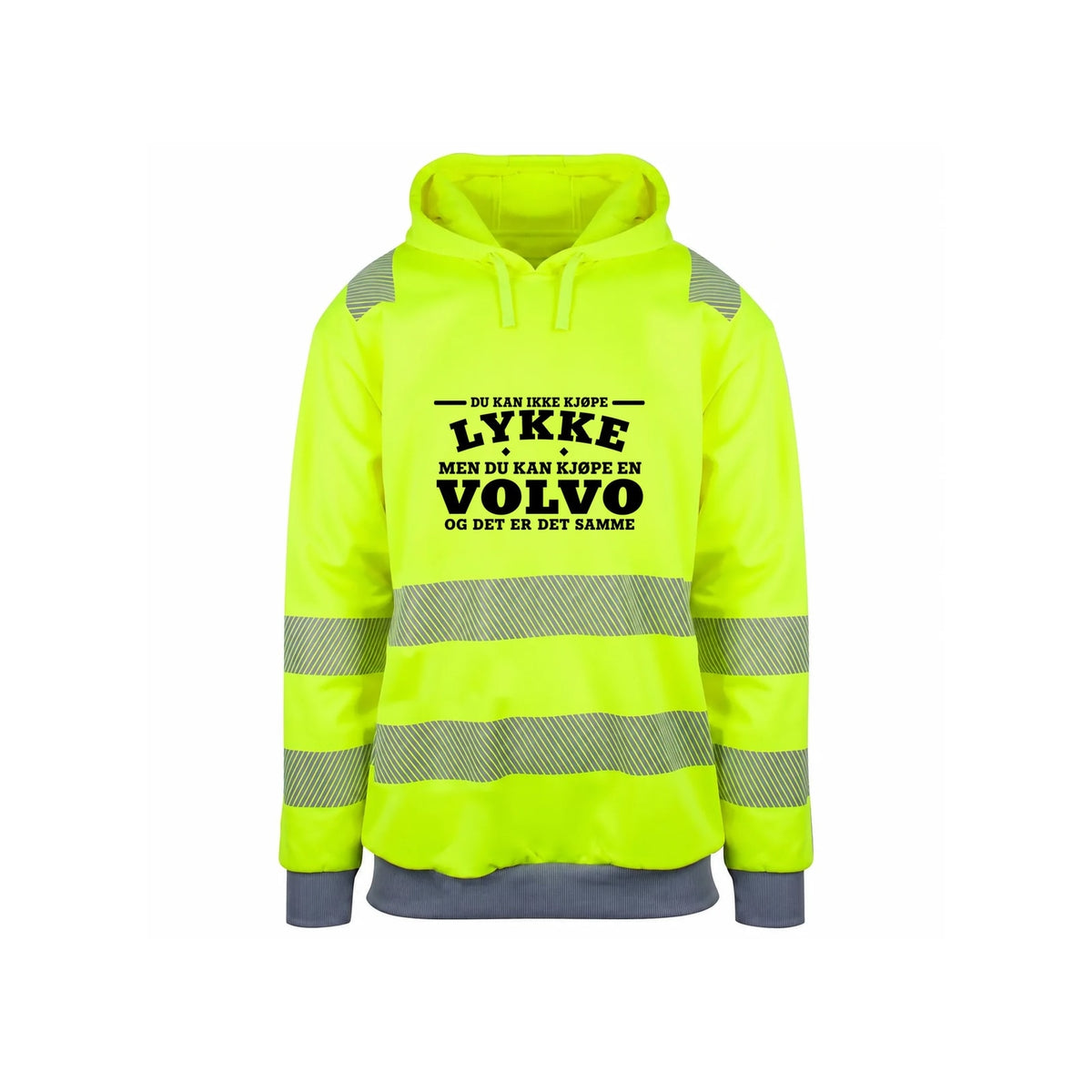 Volvo-lykke Reflekshoodie – Safety Gul – foran